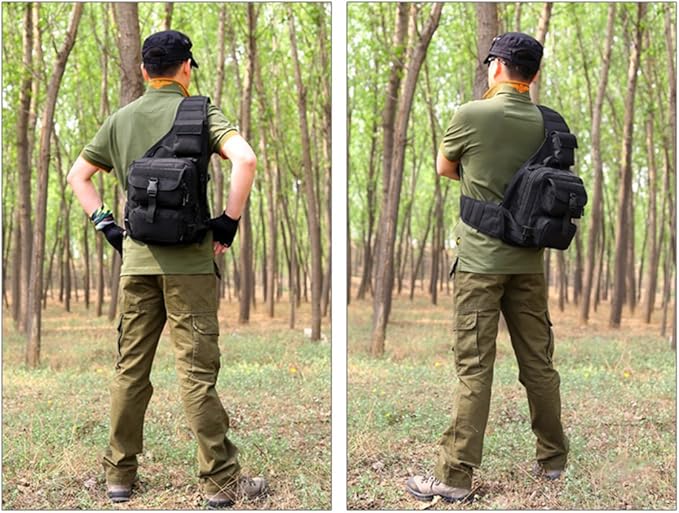 HUNTVP Tactical Military Sling Pack Chest Daypack Molle Backpack Shoulder Bag