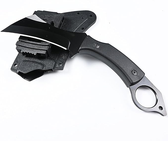 Fixed Blade Full-Tang Knife, Survival Outdoor Camp Hunting Fishing Knife, come with K- ydex