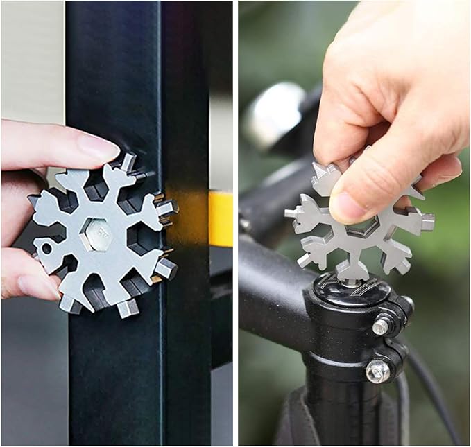 Stocking Stuffers Gifts for Men Dad, 2 Pack 18 in 1 Snowflake Multitool Christmas Birthday Gifts for Mens Grandpa Dad Son, Tool Gadgets