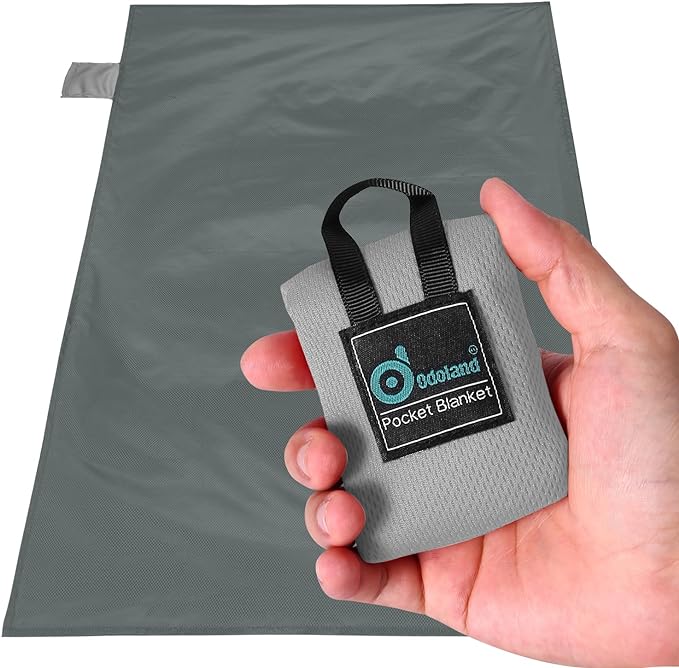 Odoland Beach Blanket Picnic Blanket, SandProof Waterproof Outdoor Pocket Blanket with Portable Bag, Foldable Lightweight Sand Free Quick Drying Beach Mat for Hiking Camping Picnics Travel Concert