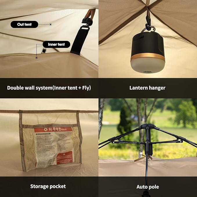 Instant Tents for Camping, 2-3 Person Pop Up Camping Tent, 60s Easy Setup Waterproof Dome Tent for Camping Beach Outdoor Travel