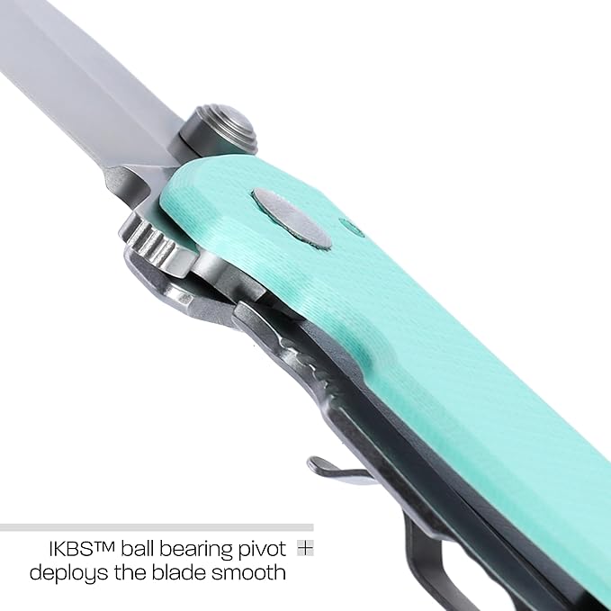 CRKT Squid Assisted Opening Folding Knife: Drop Point with D2 Steel Blade, G10 Handle, Frame Lock, 2485B