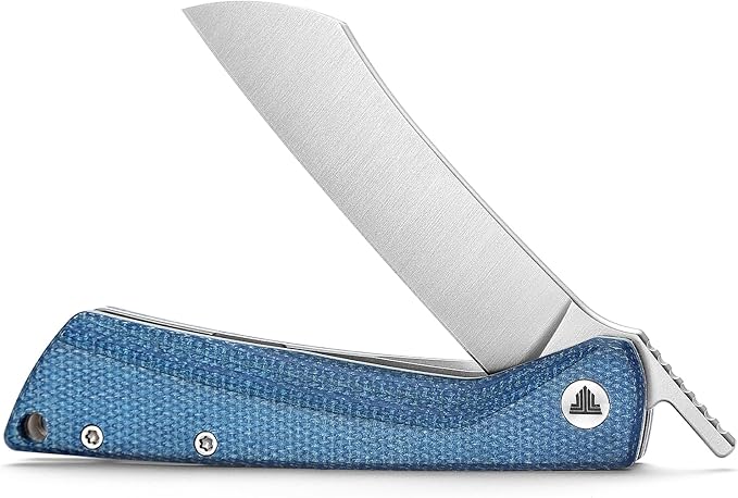 Higonokami Folding Pocket Knife for Men，3.3" 14C28N Satin Camping EDC Knives with Clip Micarta Handle，Norma-04L