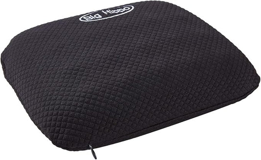 Big Hippo Camping Pillow for Sleeping - Memory Foam Travel Pillow Nap Pillow with Removable Pillow Cover,Soft Small Pillow (Black)