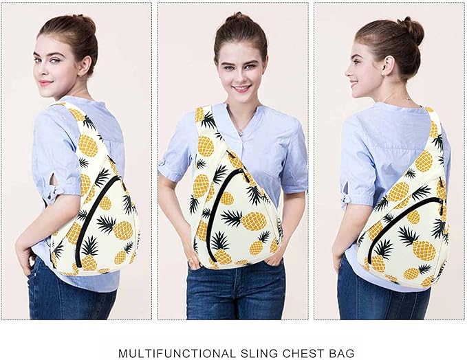 HUA ANGEL Crossbody Sling Bag for Men & Women Lightweight Waterproof Chest Shoulder Bag for Travel Hiking & Everyday Use