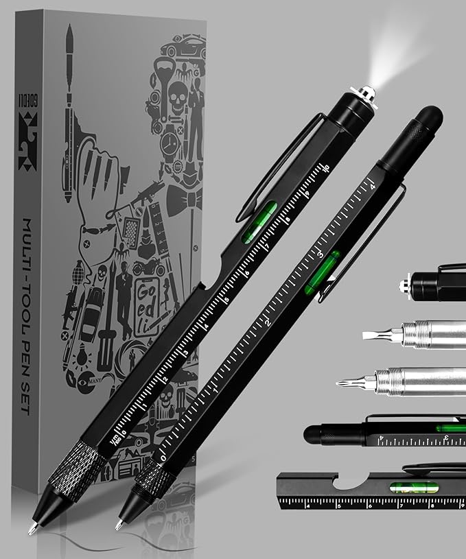 Stocking Stuffers Gifts for Men Adults,GOEDLI Multitool Pen Set,Unique Mens Stocking Stuffers Gifts Ideas for Him,Husband,Dad,Grandpa,Teens,Women,Boyfriend-Christmas Cool Gadgets Gifts