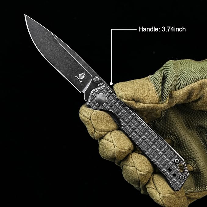 Kizer Begleiter Mini Pocket Knife 2.91 In Blade Steel 20CV EDC Knife Titanium Handle Folding Tools Ki3458RA3