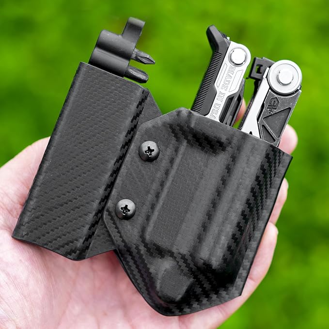 Clip & Carry Kydex Multitool Sheath for Gerber Center-Drive w/Optional Bit Sidecar Holder ~ Made in USA (Multi-Tool & Bits not Included) Multi Tool Holster