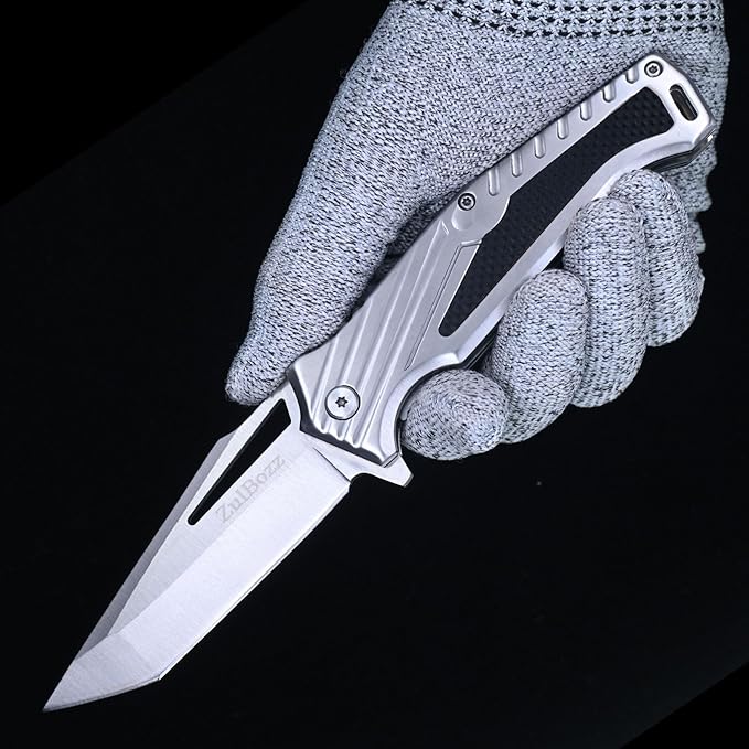 Pocket Knife - EDC, Tactical Knife with Clip, Folding Knife for Camping Hiking, Home Improvements, Spring Assisted Knife, Survival Knife for Emergency Rescue Situations,Gifts for Men & Women