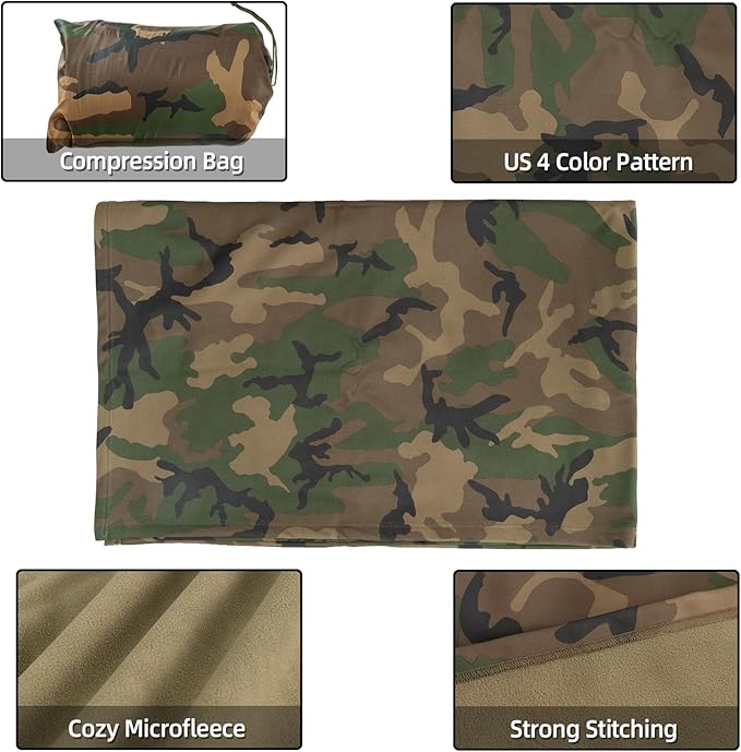 Camo Throw Blanket for Couch Sofa Soft Cozy Blankets Fleece Warm Lightweight Bedding Blanket for Living Room Travel