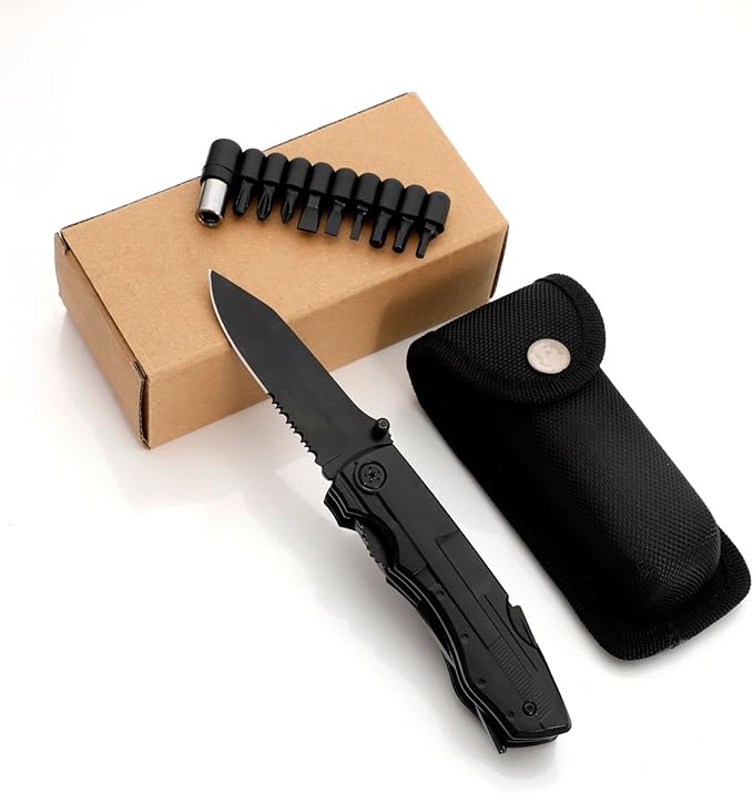 All In One Tool Multitool Needle Nose Plier, Stripper, Wire Cutter,Bottle Opener,Can Lifter,Saw Blade,Medium Screwdriver,Knife For Outdoor, Survival, Camping, Hunting and Hiking