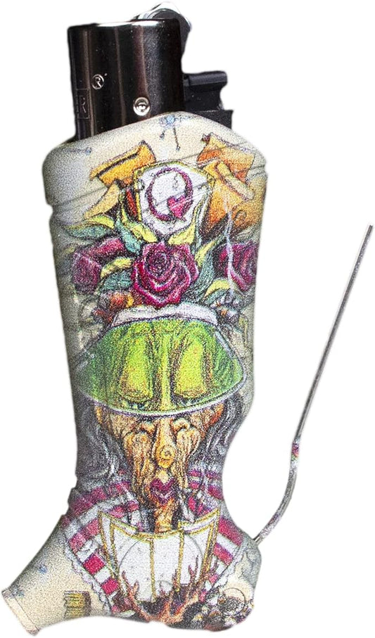 Toker Poker - Clipper Lighter Case Multi Tool, Alice Collection - Red Queen, All Inclusive Tool for Camping and Other