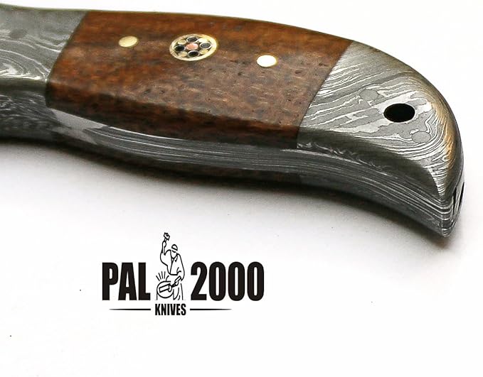 PAL 2000 KNIVES Custom Handmade Viking Hatchet Axe Damascus Steel Bearded Axe - Camping Axe - Battle Axes - Tomahawk Axe Battle Axe with Sheath - 9163