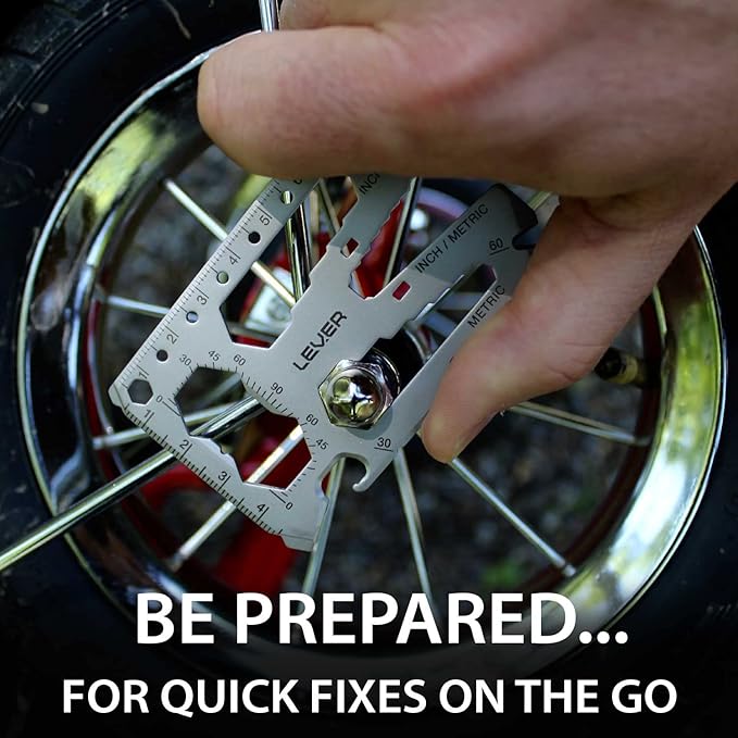 Lever Gear Toolcard Pro - 40 in 1 Credit Card Multitool. Slim, Minimalist Survival Card Wallet Tool Card. TSA Approved Multitool Card Pocket Tool. (Black)