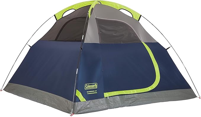 Coleman Sundome 6-Person Tent with Rainfly, Weatherproof Tent Sets Up in 10 Mins
