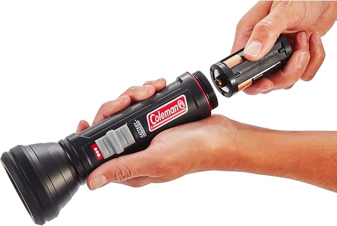Coleman LED Flashlight with BatteryGuard Technology, Strong & Lightweight Water-Resistant Flashlight with Extra Drop Protection, Up to 25% More Battery Life than Traditional Flashlights