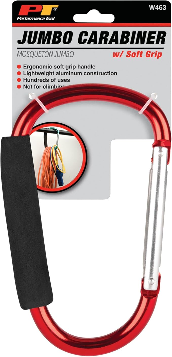 Performance Tool W463 Large Lightweight Aluminum Jumbo Carabiner - 1 Piece