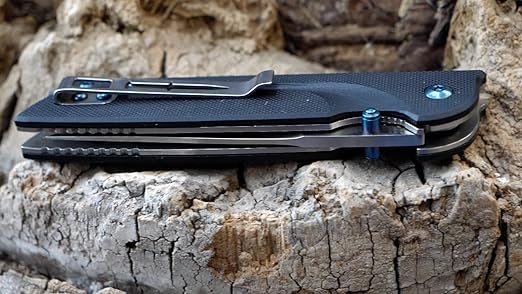 Camillus 19392 Keto Titanium Bonded 420 Stainless Steel Drop-Point Folding Knife with 3" Blade and Pocketclip, 8" Length