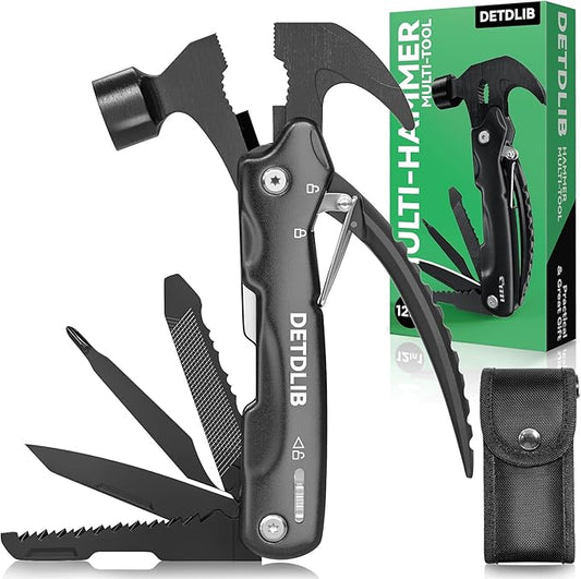 Empower Your Outdoors with the 12-in-1 Multitool Hammer,The Perfect Male Gift Set for Camping Enthusiasts, Father's Day Celebrations