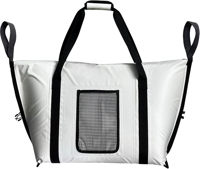 Buffalo Gear Insulated Fish Cooler - 27.5QT 58QT Waterproof Flat Bottom Bag, Leakproof and Fishing Kill Bag