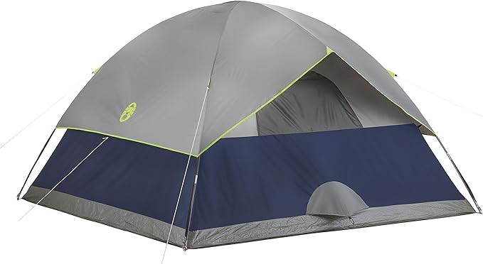 Coleman Sundome 6-Person Tent with Rainfly, Weatherproof Tent Sets Up in 10 Mins