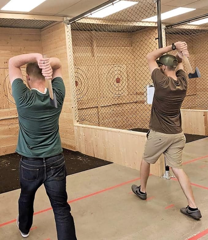 Throwing Axes - 14" Throwing Hatchet Great for Axe Throwing Competitions, High Carbon Steel Forged & Wooden Handle (1 Pack)