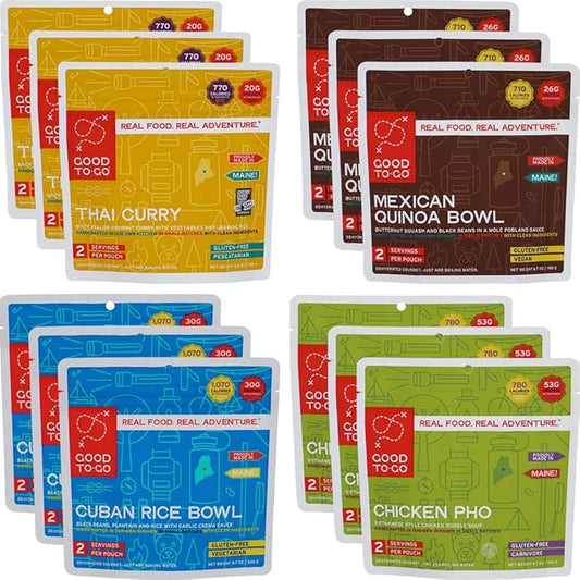 GOOD TO-GO Resupply Food Kit | Camping Food, Backpacking Food | Just Add Water Meals, Backpacking Meals | Dehydrated Meals Taste Better Than Freeze Dried Meals