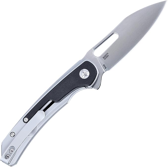 CRKT Padawan Everyday Carry Folding Knife: Wharncliffe with 14C28N Steel Blade, Stainless Steel Handle w/G10 Overlay, Frame Lock, 6075