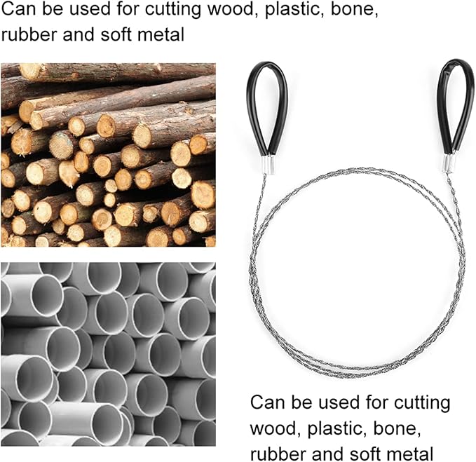 Wire Saw, Outdoor Wire Saw Reel, Compact Wire Saw Reel, Essential Outdoor Cam Survival Tool for Emergencies, Travel and Adventure