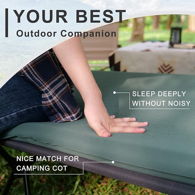 Self Inflating Sleeping Pad for Camping Fast Inflating in 20s Insulated Camping Pad Ultra-Thick Foam Camping Mats Memory Foam Camping Air Mattress with Pillow for Car Camping , Tent, Home,Travel
