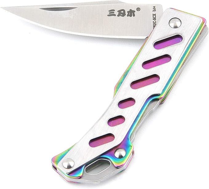 Sanrenmu 4058 Mini Steel Back Lock Folding Knife
