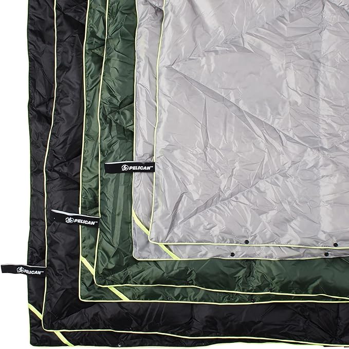 Pelican Outdoor Woobie Camping Accessories - Blanket - Poncho Liner w/Carry Bag - [Water Resistant] [600 Duck Down Fill] - Light, Soft, Warm Travel Blanket - Camping Gifts for Hiking, Picnic - Olive