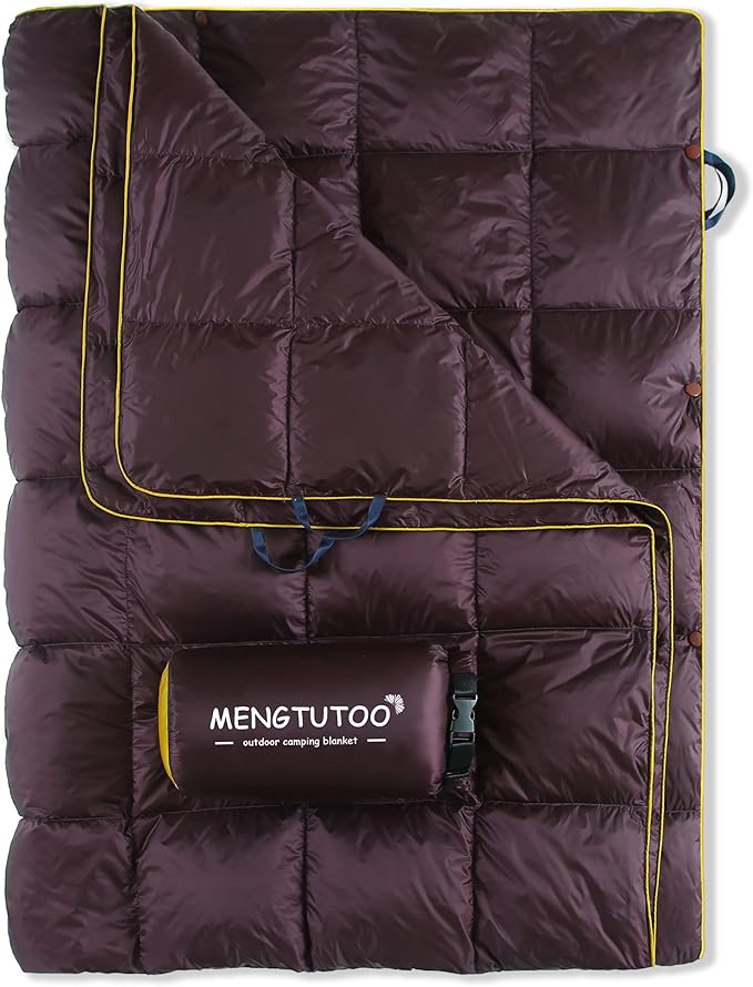 Outdoor Down Blankets Camping Blanket - Extra Puffy,Packable,Waterproof,Lightweight and Warm | Ideal for Outdoor,Travel,Beach,Camping,Stadium,Festivals,Hammock,Backpacking | puffy Camp Quilt