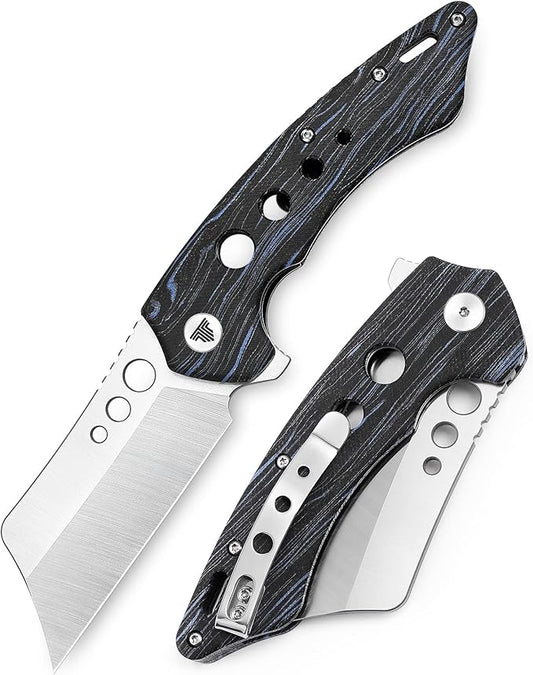 Pocket Folded Knife for Men,Clip EDC Hunting Folding Knives & G10 Handle,3.7" 154CM Steel Survival Knife for Hiking Camping,Flipper Opening,Ball Bearings Pivot,Mensae-03BB with Gift Box