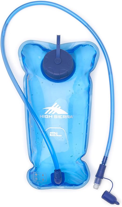 High Sierra HydraHike Hydration Backpack, Lightweight Running Backpack, Cycling, Hiking, for Men, Women & Kids, Graphite Blue/Mercury/Glow, 4L