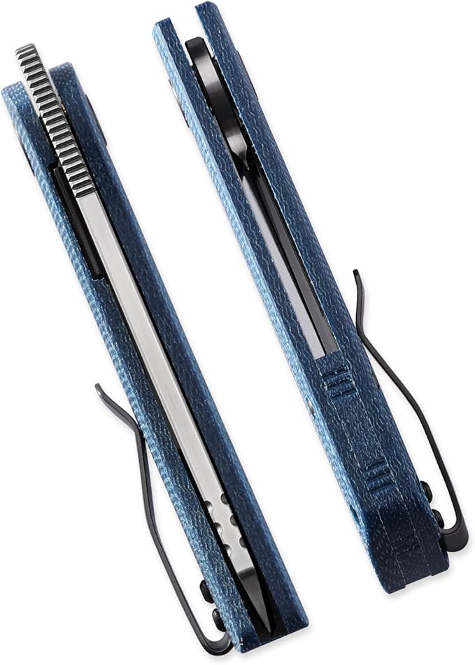 Petrified fish PFE05 Flavorist,3.15" K110 Satin Blade, 94g Micarta Handle Front Flipper Liner lock Folding knife (Khaki-S)