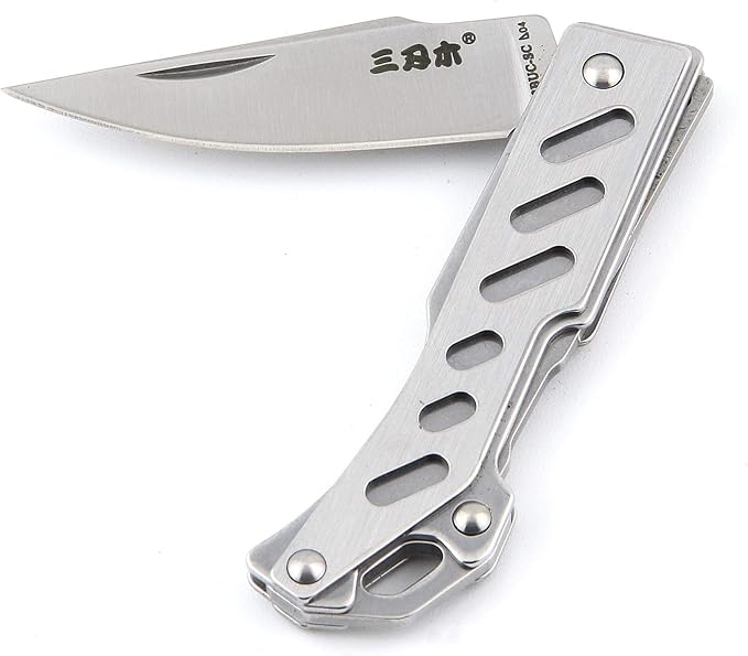 Sanrenmu 4058 Mini Steel Back Lock Folding Knife