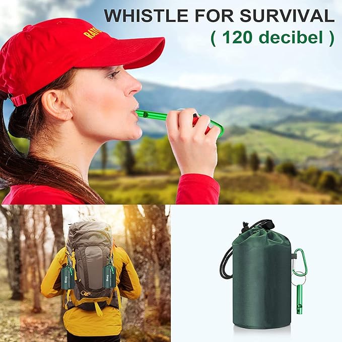 Emergency Sleeping Bag, Waterproof Thermal Bivy Sack with Survival Blanket for Outdoor Hiking Camping Adventure