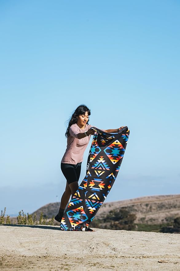 Nomadix Original Towel - Perfect for Beach, Pool, Travel, Camping, Yoga - Made with Recycled Materials - Super Absorbent - Sand Resistant - Cascades Multi - 72.5x30