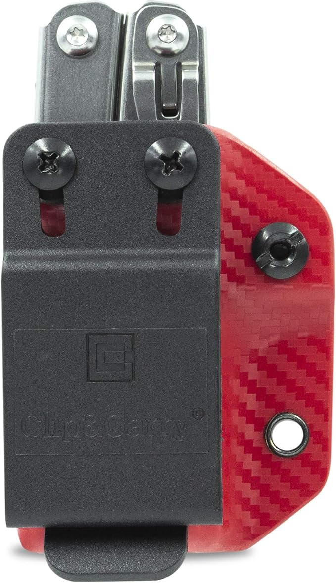 Clip & Carry Kydex Multitool Sheath for Leatherman Wingman/Sidekick/REBAR/REV - Made in USA (Multi-Tool not Included) EDC Multi Tool Sheath Holder Holster Cover