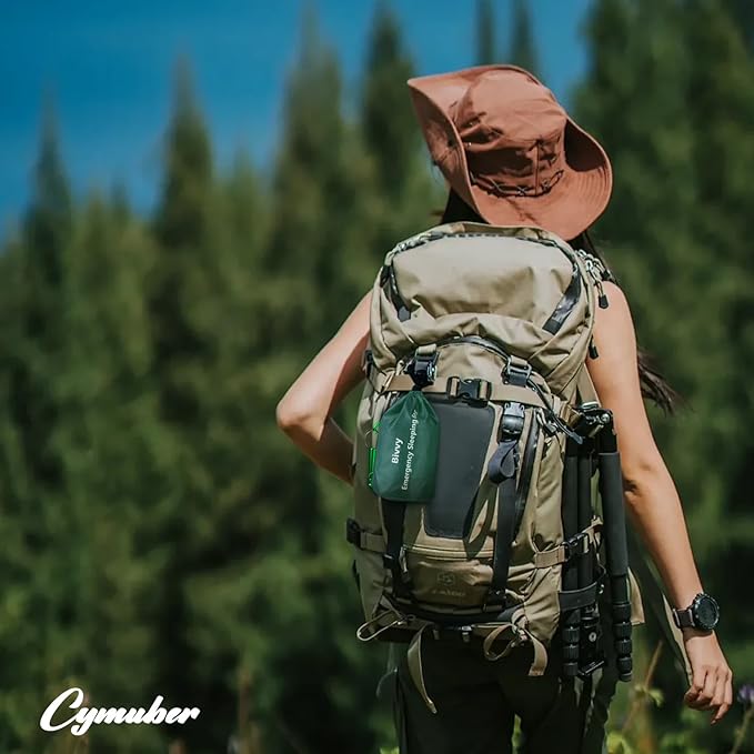 Emergency Sleeping Bag Survival Bag, Cymuber Portable Waterproof Thermal Bivy Sacks Tac Bivvy Bags,Camping Mylar Sleeping Bag Survival Gear Emergency Blankets Survival Shelter