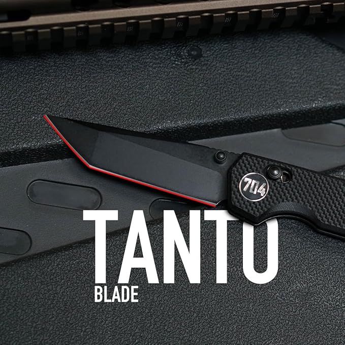 Fang EDC Folding Pocket Knife | 3.22" Tanto Blade, D2 Steel, G10 Handle, Crossbar Lock, Reversible Pocket Clip | Olive Drab Green