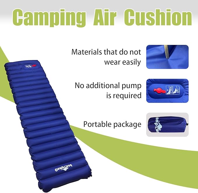 UltraComfort Camping Sleeping Pad - Single, Lightweight & Durable Camping Mattress Pad and Sleeping pad for Camping