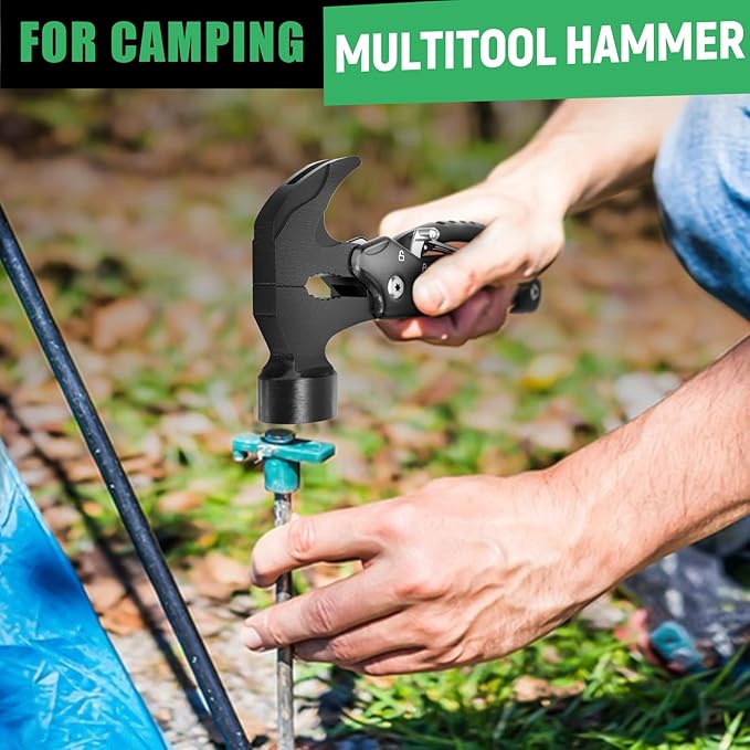 Empower Your Outdoors with the 12-in-1 Multitool Hammer,The Perfect Male Gift Set for Camping Enthusiasts, Father's Day Celebrations