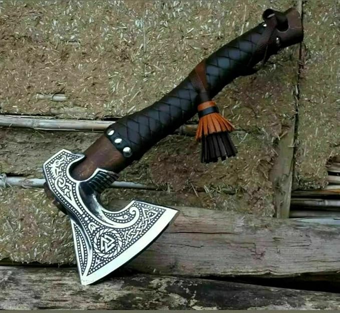DSK-194 Custom Handmade High Carbon Steel Outdoor Hunting Camping Hatchets Viking Axe