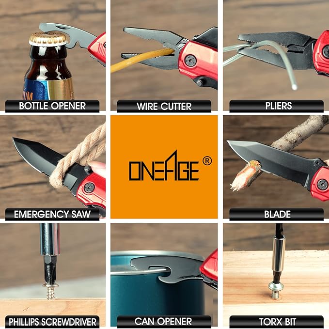 ONEAGE Gifts for Men Dad Him Boyfriend,Pocket Folding Knife,Anniversary Birthday Stocking Stuffers Gifts,Valentines Day,Fathers Day,Groomsman Gifts,Cool Gadgets for Camping Hiking Fishing Survival