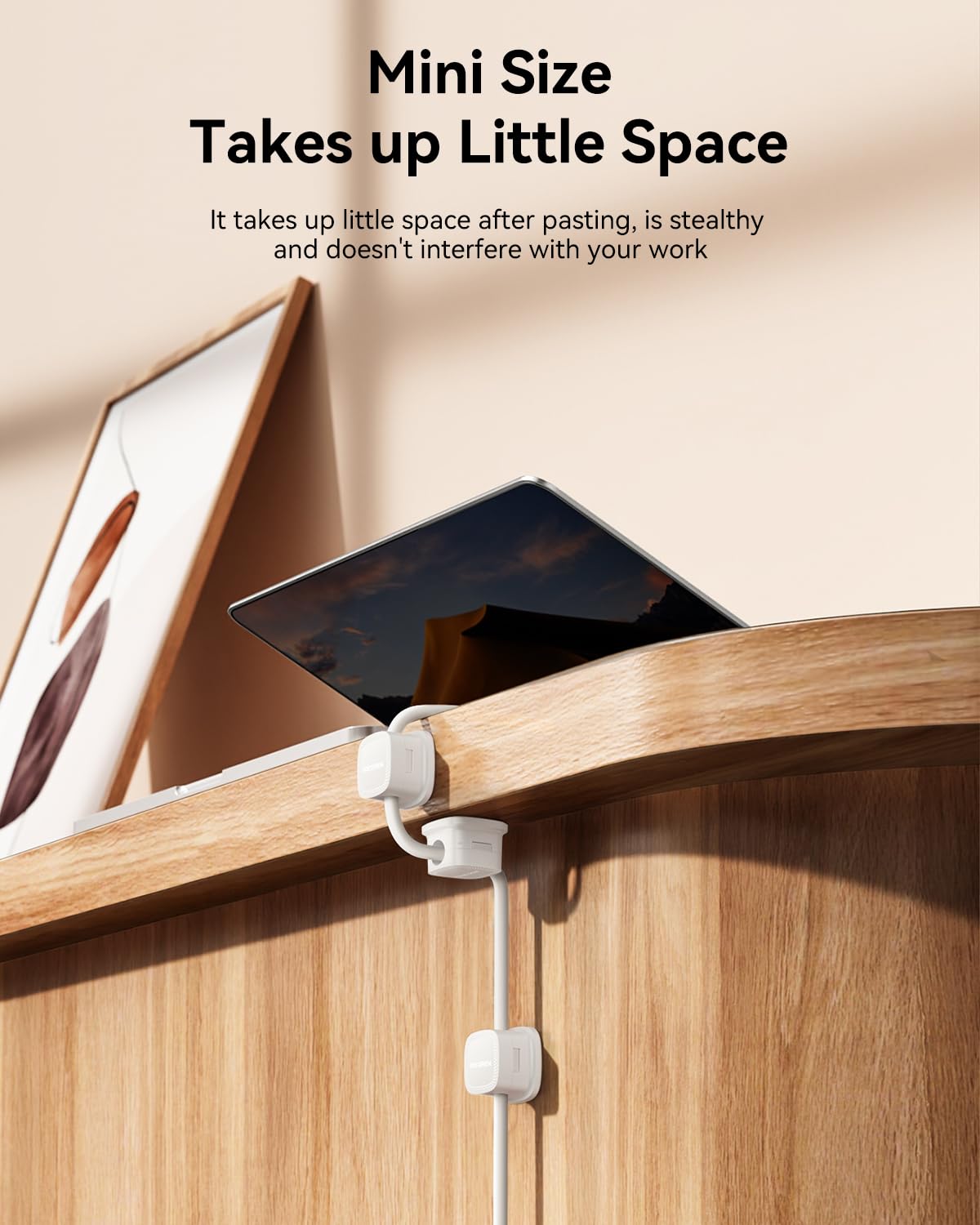 12-Pack Magnetic Cable Clips Cord Organizer-Cable Smooth Adjustable, Rocoren Desk Cable Management Accessories,Cable Holder Clips Wire Holder Keeper for Desktop,Nightstand,Wall,Home Office,Phone,Car