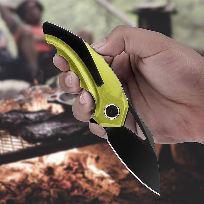 Folding Pocket Knife For Men Women- Stainless Steel, Durability,Compact, Amazingly Convenient Aluminum Handle For Everyday Carry(Oliver)