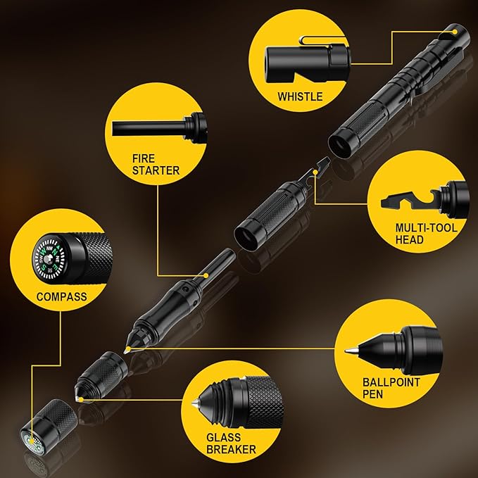 Stocking Stuffers for Adults Men, 9 In 1 Tactical Pen Gifts for Men, Men Gifts for Dad Boyfriend Him Grandpa Husband for Christmas Gifts, Cool Gadgets for Men, Unique Gifts for Men Who Want Nothing