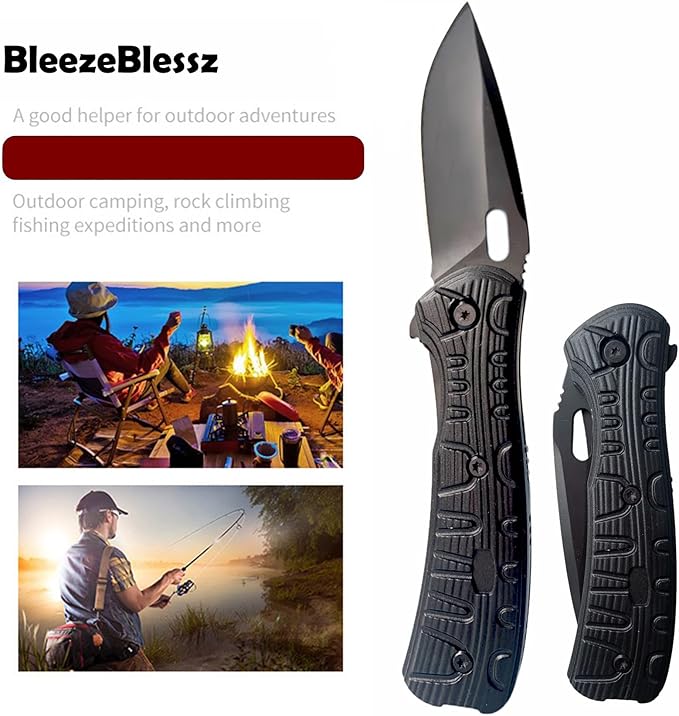 Pocket knife, folding knife Folding knife set with sharpening stone, bottle opener